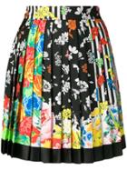 Versace Floral Pleated Skirt - Yellow