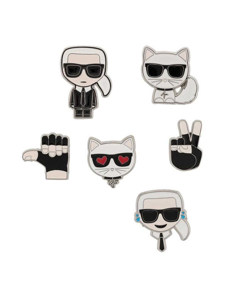 Karl Lagerfeld K/ikonik Pins - White