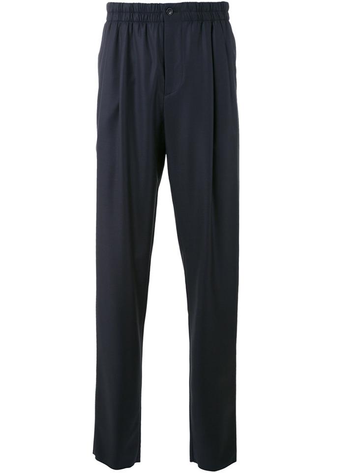 Giorgio Armani - Elastic Waist Trousers - Men - Cashmere/virgin Wool - 50, Black, Cashmere/virgin Wool