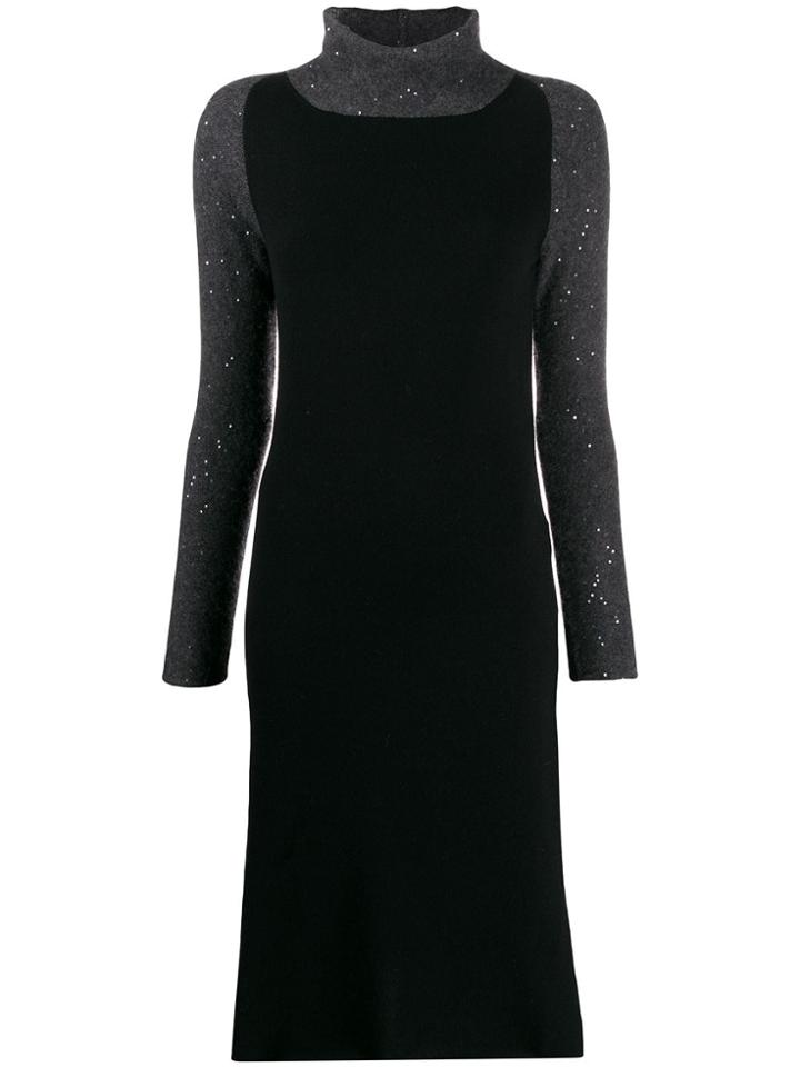 Fabiana Filippi Roll Neck Dress - Black