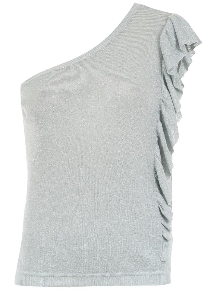 Nk Knit One Shoulder Blouse - Grey
