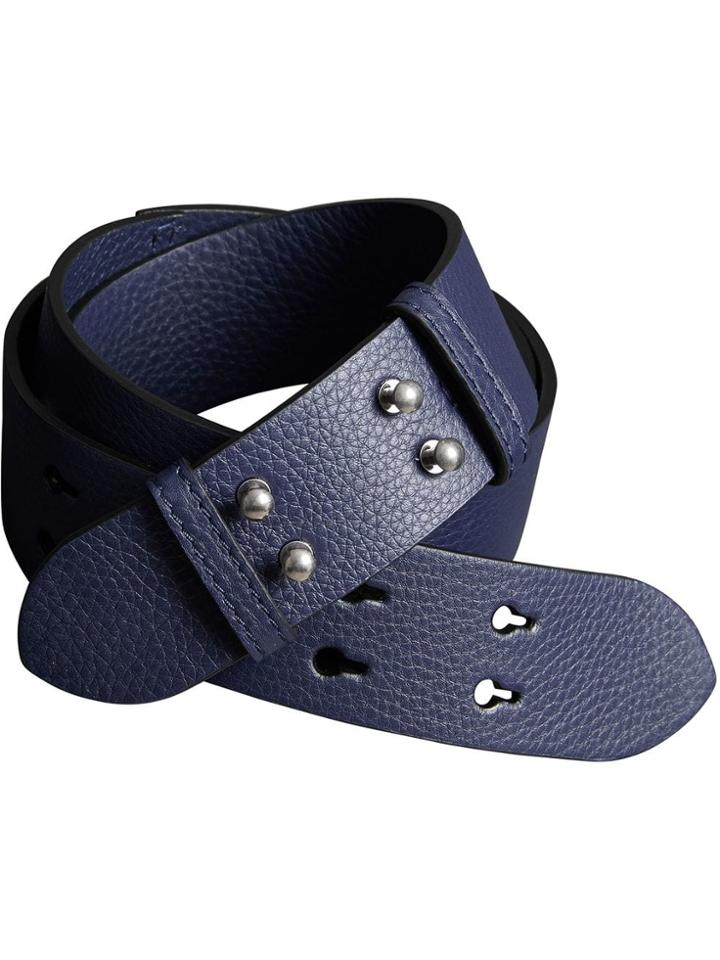 Burberry The Medium Belt Bag Grainy Leather Belt - Blue