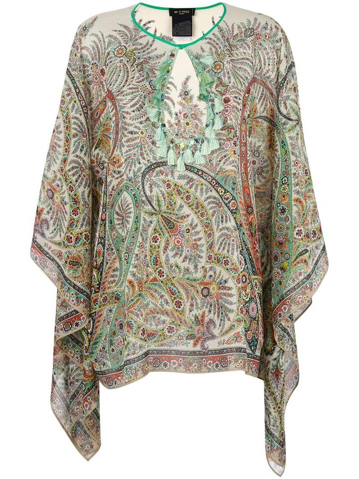 Etro Tassel Detail Kaftan Blouse, Women's, Silk/viscose/glass