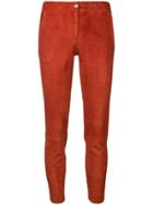 Arma Slim-fit Cropped Trousers - Red