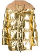 P.a.r.o.s.h. Metallic Puffer Jacket - Gold