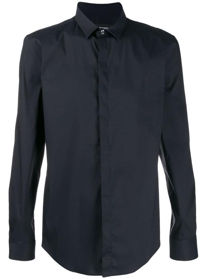 Emporio Armani Cotton Blend Shirt - Blue