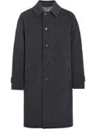 Mackintosh Charcoal Wool & Cashmere Overcoat Gm-107f - Blue