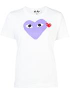 Heart Print T-shirt - Women - Cotton - S, White, Cotton, Comme Des Garçons Play