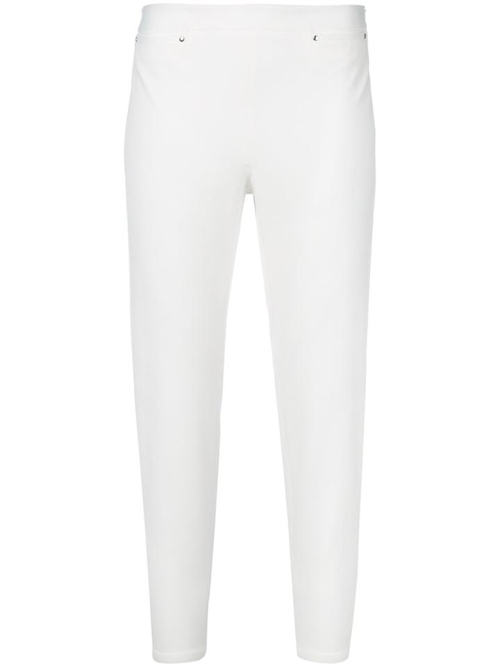 Max & Moi Cropped Tapered Trousers - White