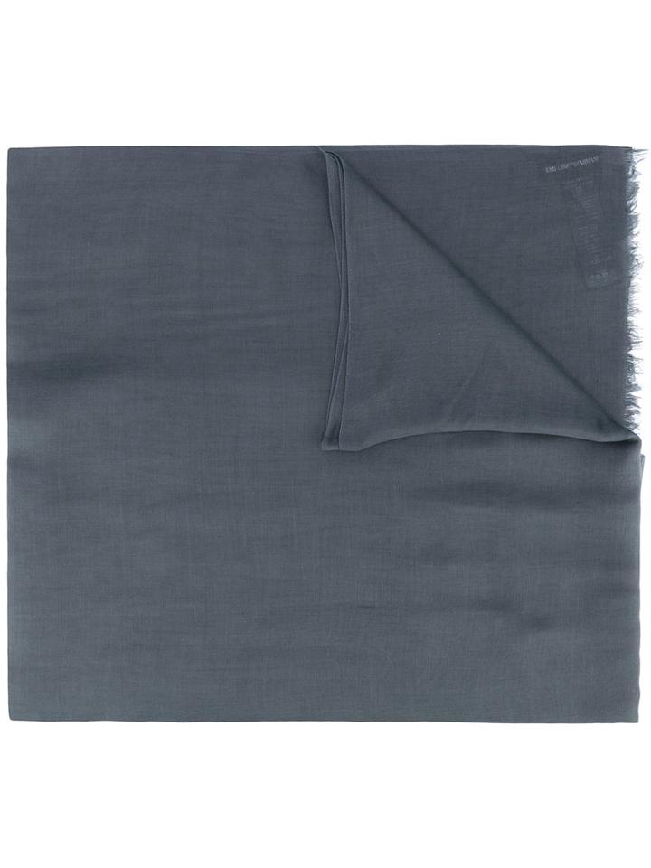 Draped Scarf - Men - Modal - One Size, Grey, Modal, Emporio Armani