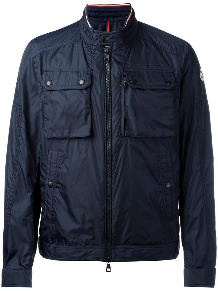 Moncler Multi-pocket Sport Jacket, Men's, Size: 4, Blue, Polyimide