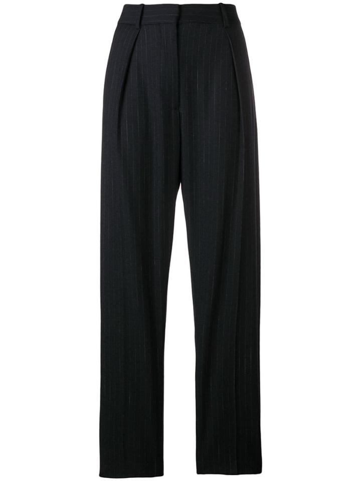 Iro Classic Pinstripe Trousers - Black