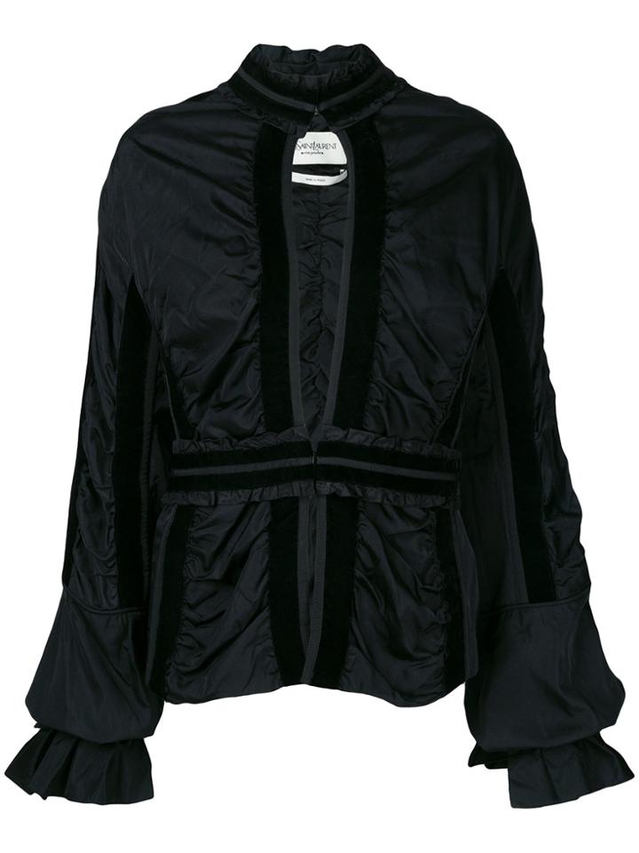 Yves Saint Laurent Vintage 2004 Draped Fitted Jacket - Black