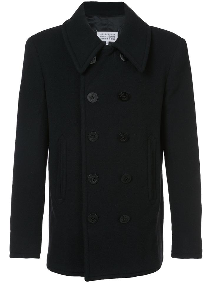 Maison Margiela Classic Fitted Coat - Black