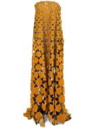 Oscar De La Renta Floral Print Dress - Orange