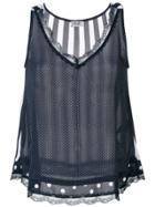 Liu Jo Polka-dot Vest Top - Blue
