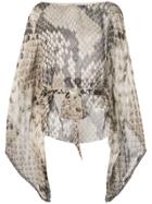 Roberto Cavalli Snakeskin Print Blouse - Neutrals