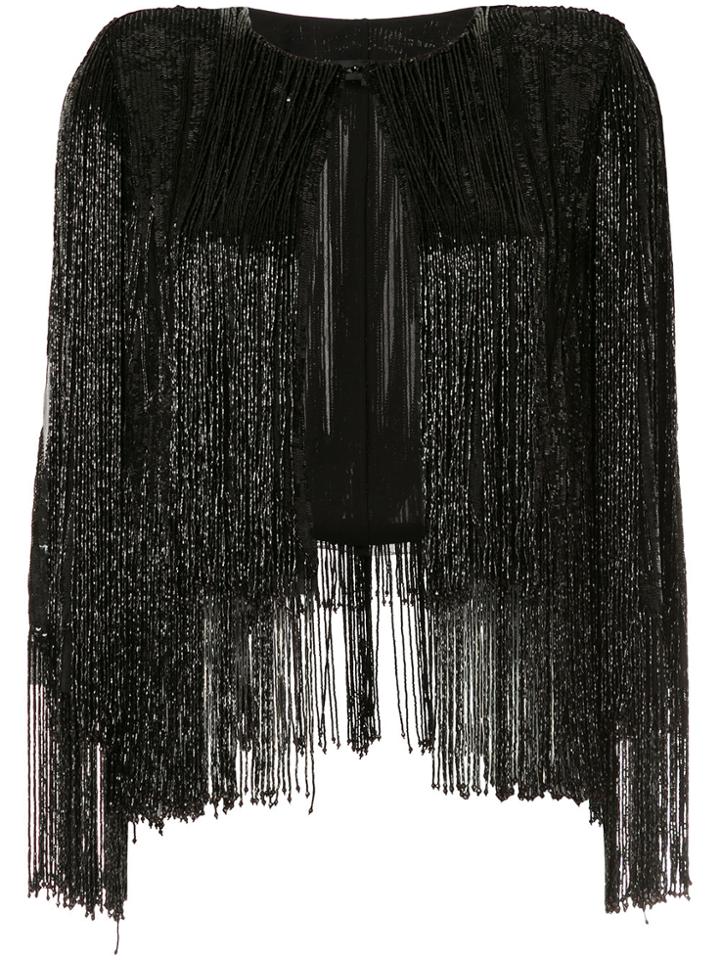 Elie Saab Full Beaded Fringe Jacket - Black