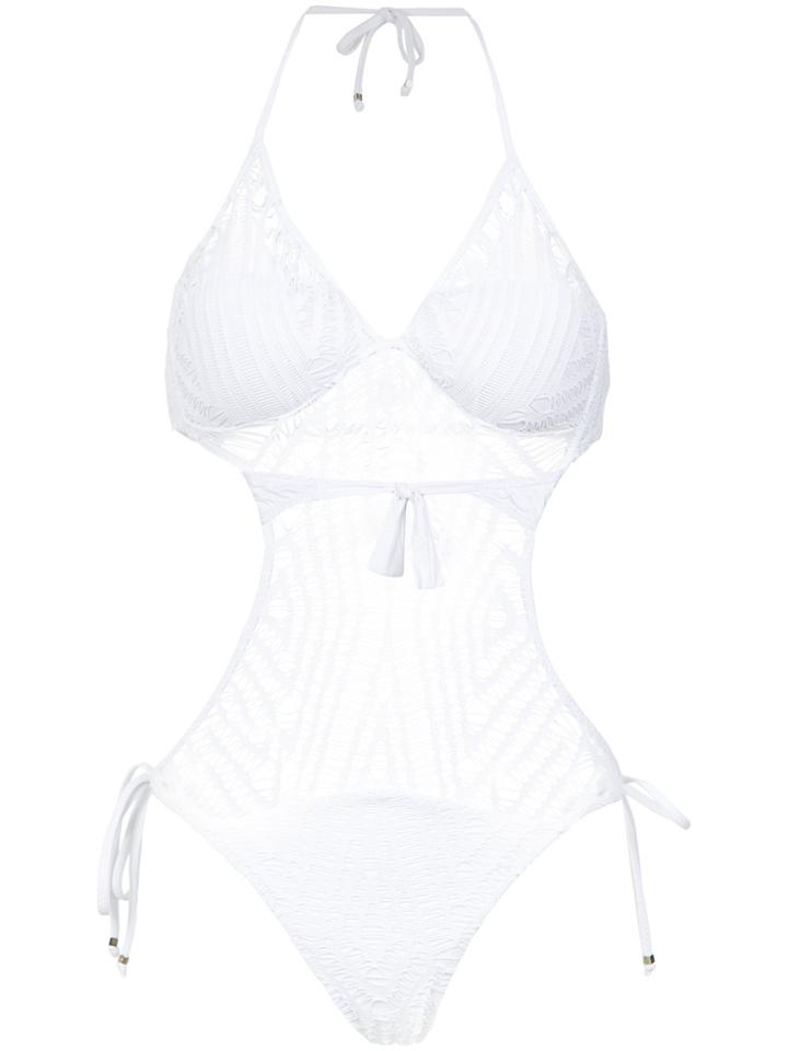 Amir Slama Knit Sling Bikini - White