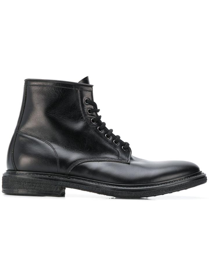 Premiata Lace Fastened Boots - Black