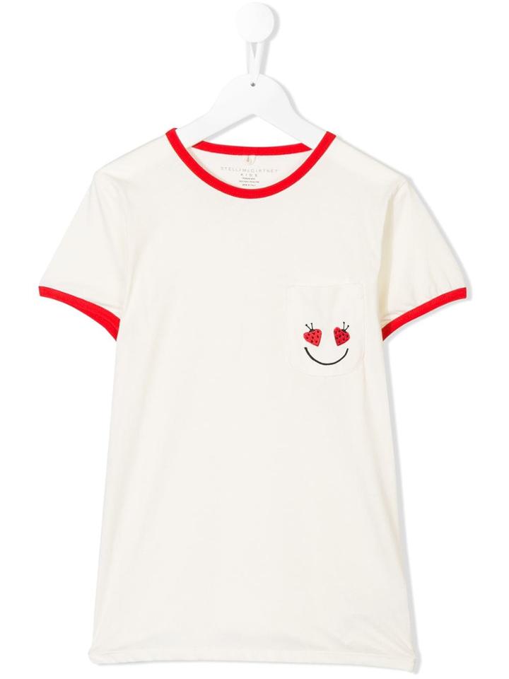 Stella Mccartney Kids Embroidered T-shirt - Nude & Neutrals