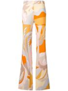 Emilio Pucci Acapulco Print Flared Trousers - Neutrals