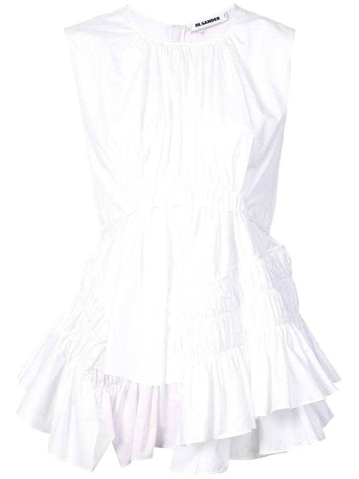 Jil Sander Ruffle Trim Blouse - White