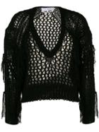 Iro Distressed Detail Sweater - Black