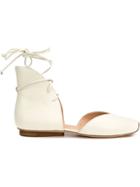 Derek Lam Sevilla Ballerinas, Women's, Size: 41, White, Nappa Leather