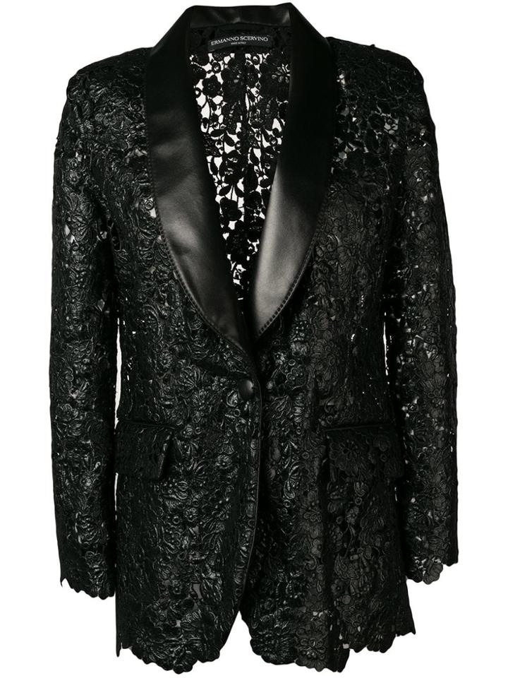Ermanno Scervino Textured Lace Blazer - Black