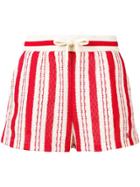 Bally Striped Woven Shorts - Red