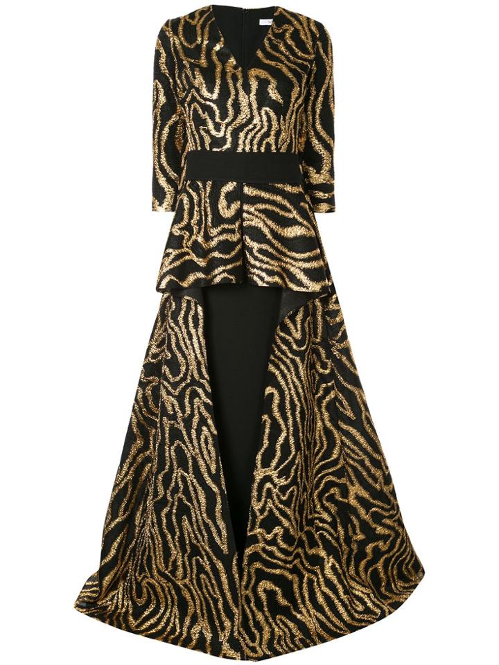 Safiyaa London Helia Gown - Black/gold