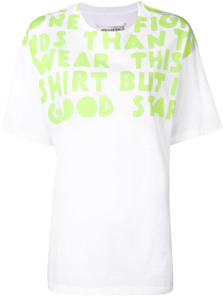 Maison Margiela Slogan Printed T-shirt - White