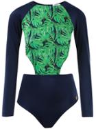 Brigitte Foliage Long Sleeved Swimsuit