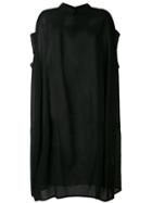 Rundholz Oversized Shirt Dress, Women's, Size: Medium, Black, Cotton