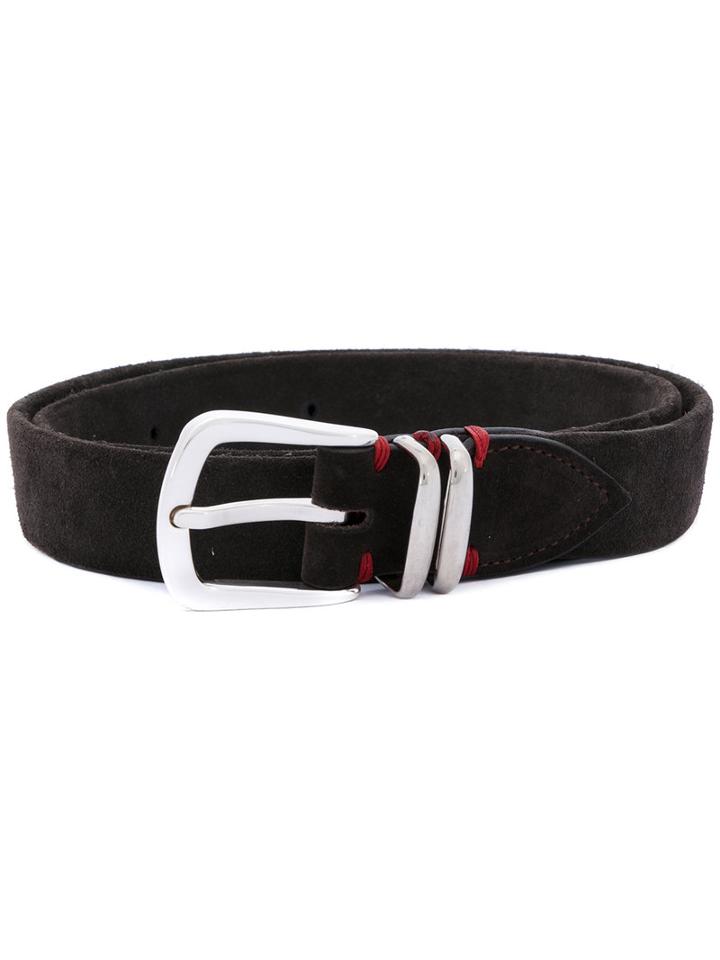 Eleventy - Buckle Belt - Men - Suede - 105, Brown, Suede