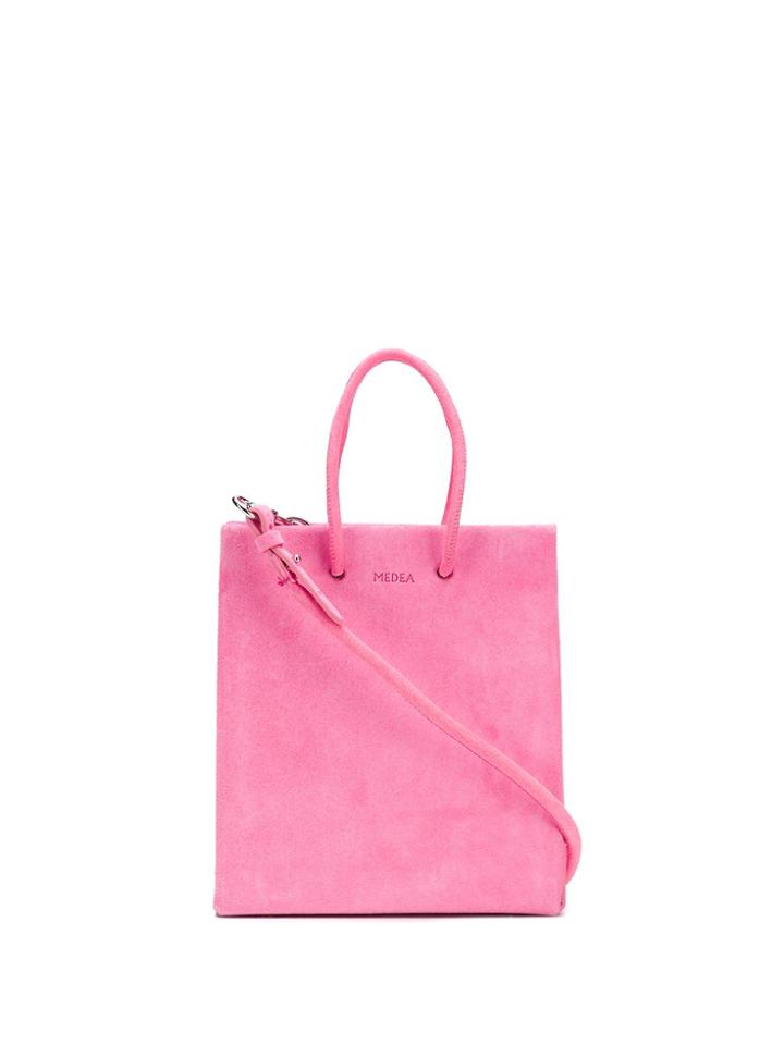 Medea Embossed Logo Mini Tote - Pink