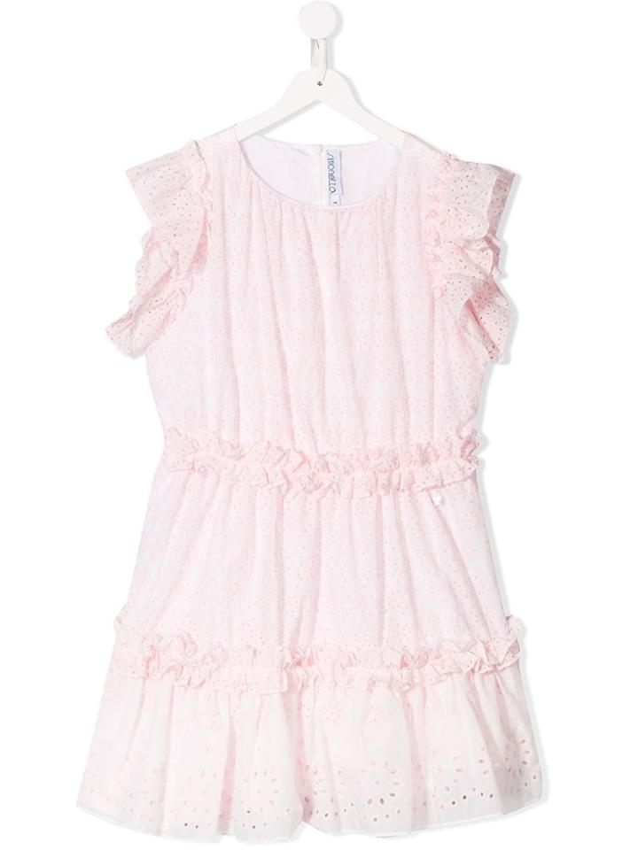 Simonetta Ruffle Trim Dress - Pink