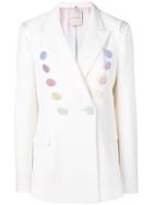 Marco De Vincenzo Multicoloured Button Blazer - White