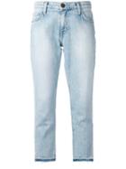Current/elliott - Cropped Straight Jeans - Women - Cotton - 27, Blue, Cotton