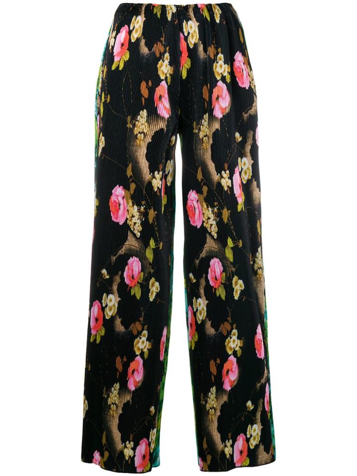 Richard Quinn Floral Print Pleated Trousers - Multicolour
