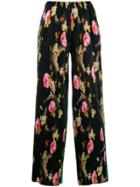 Richard Quinn Floral Print Pleated Trousers - Multicolour