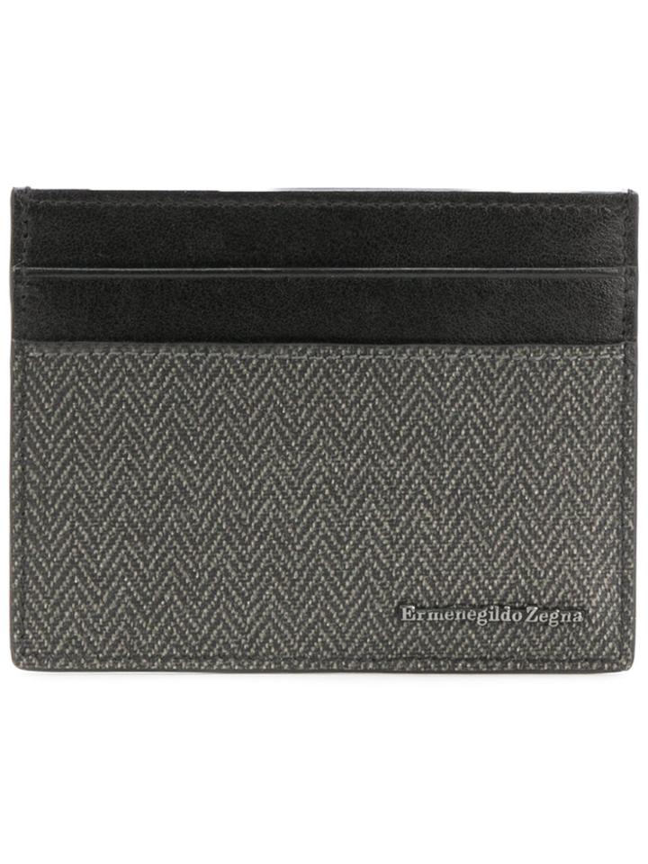 Ermenegildo Zegna Patterned Cardholder - Black