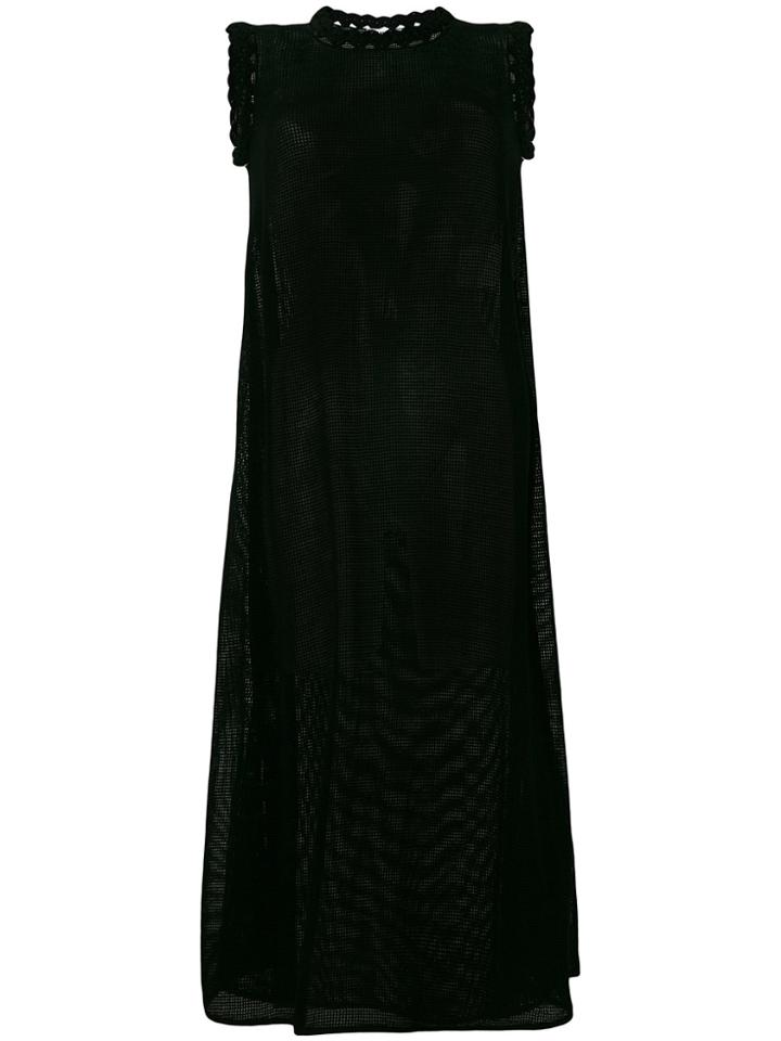 Jil Sander Mesh Effect Sleeveless Dress - Black