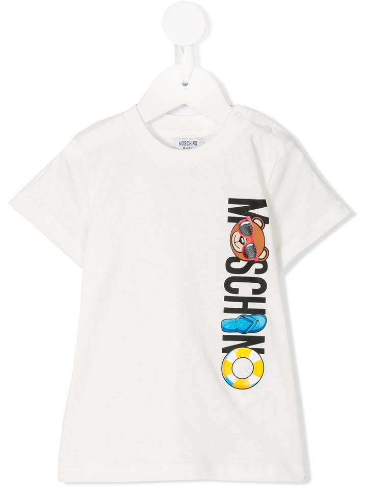 Moschino Kids Logo Print T-shirt, Boy's, Size: 12 Yrs, White