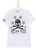 Philipp Plein Kids Print T-shirt, Boy's, Size: 14 Yrs, White