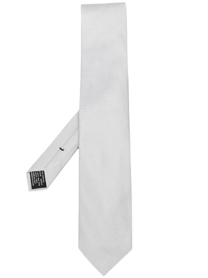 Tom Ford Woven Effect Tie - Grey