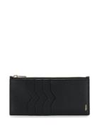 Valextra Zip Top Cardholder Wallet - Black