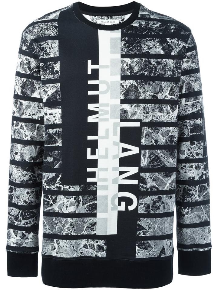 Helmut Lang All-over Print Sweatshirt, Men's, Size: Small, Black, Cotton/viscose