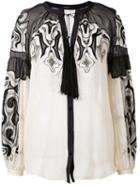 Wandering - Embroidered Blouse - Women - Silk/viscose - 42, Nude/neutrals, Silk/viscose